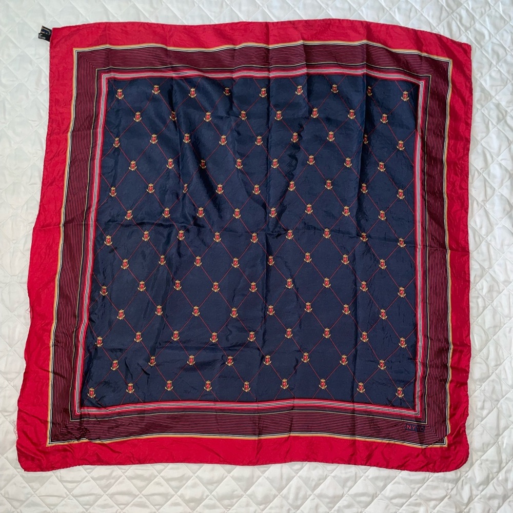 100% silk nautical scarf